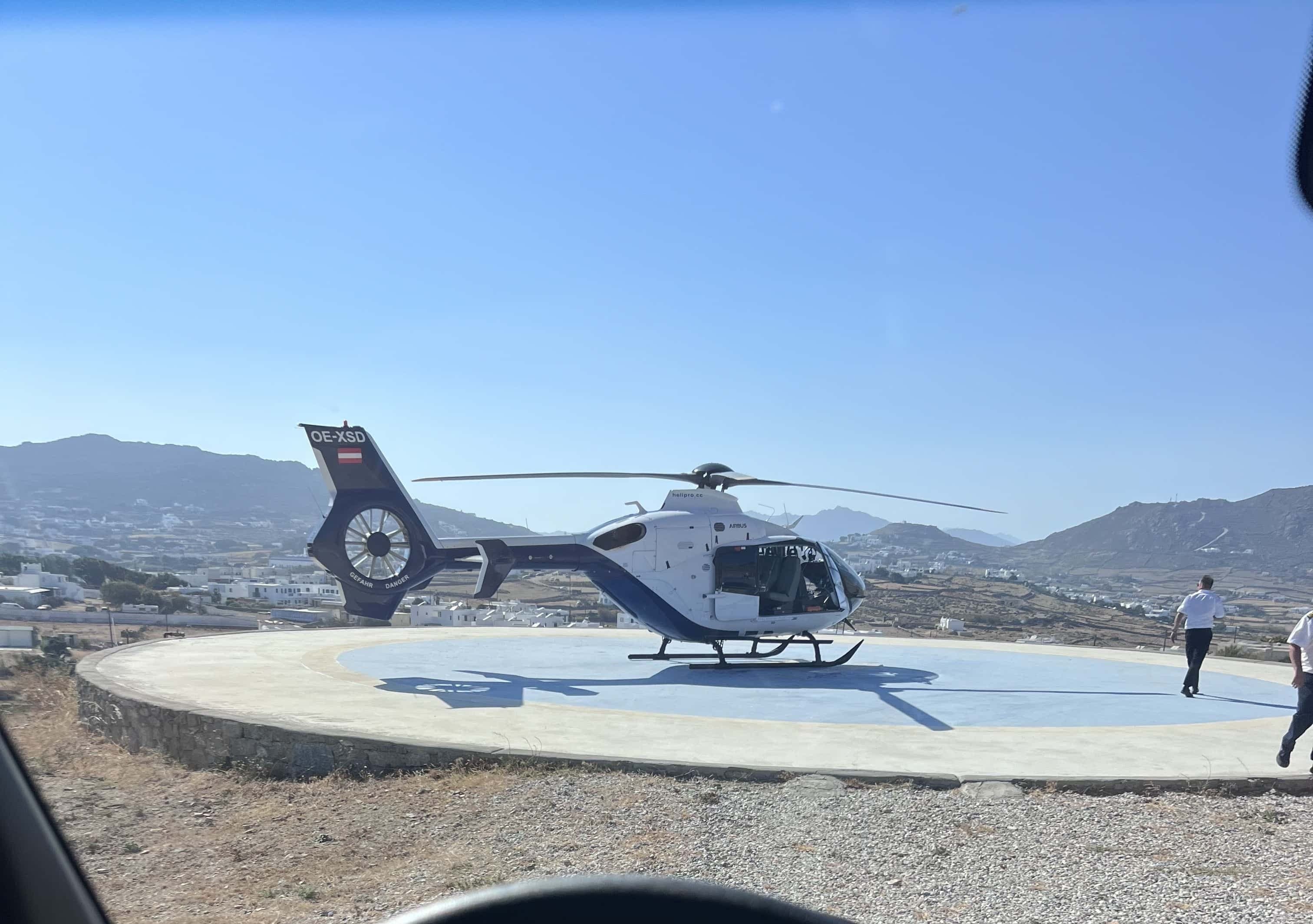 Helicopter Transfer service in Mykonos