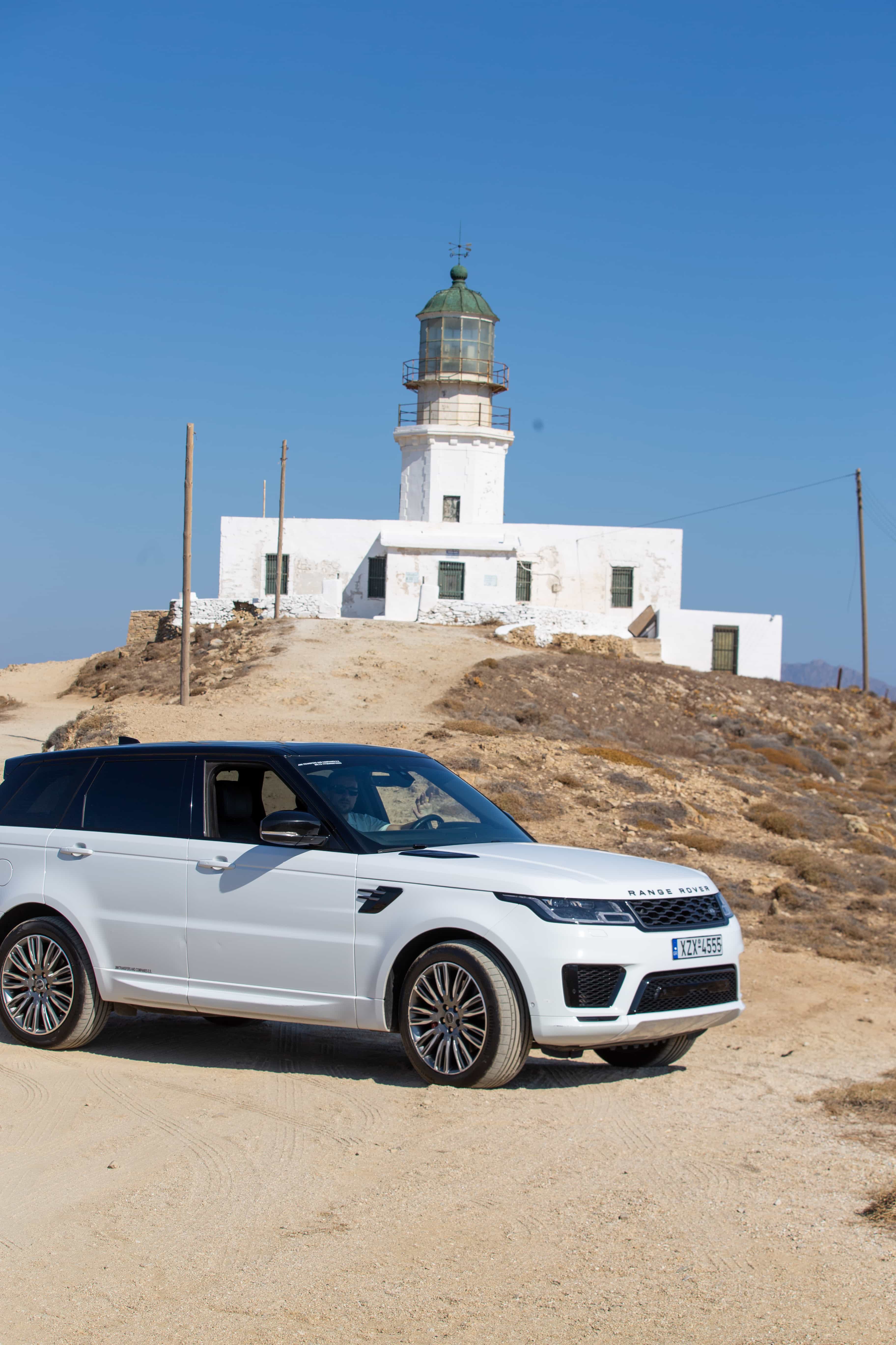 Range Rover ready for a quick ride in Mykonos